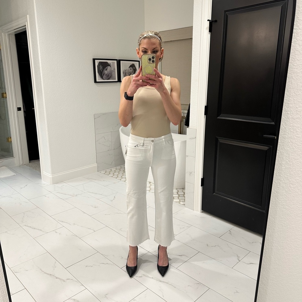 SANCTUARY Denim Robbie Cropped Flare Jeans White Women Size 25 $169 MSRP NWT - Picture 5 of 16